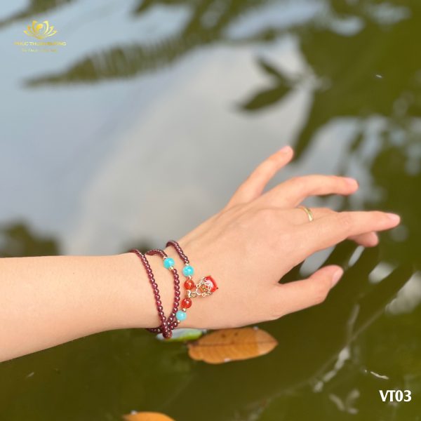 Vòng Tay Đá Garnet Đỏ Tăng Cường Sức Khỏe