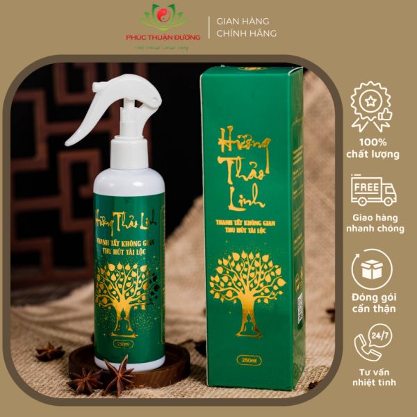 Xịt Thơm Phòng Hương Thảo Linh Thanh Tẩy Không Gian, Thu Hút Tài Lộc